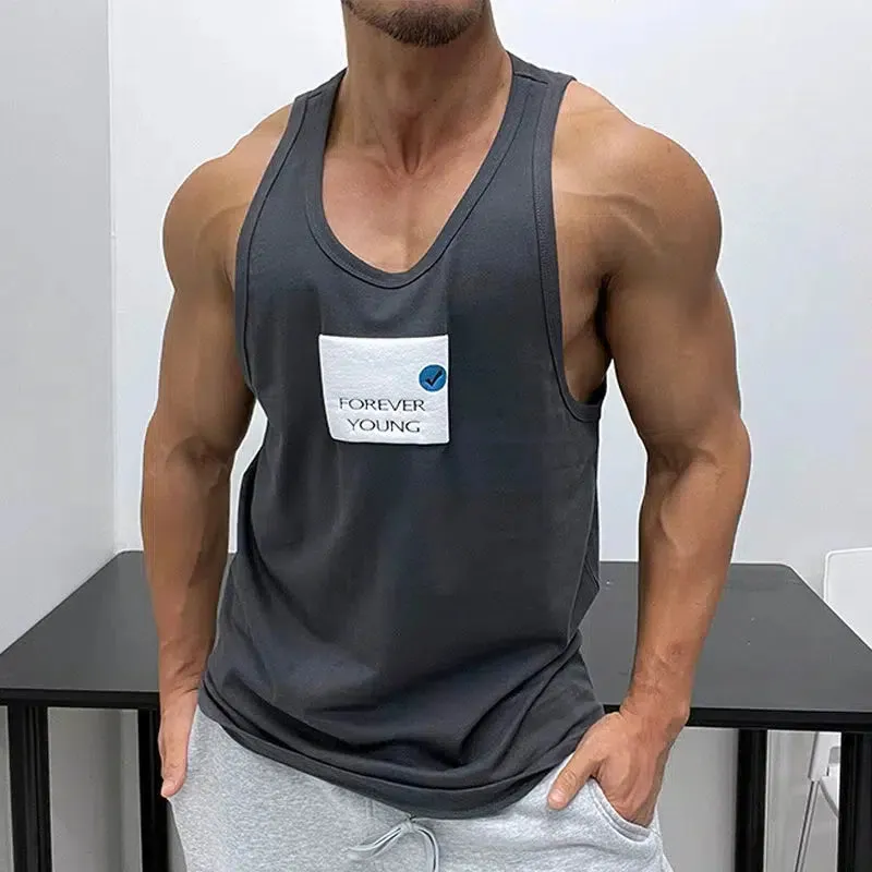 Foamed Printed Sleeveless Vest