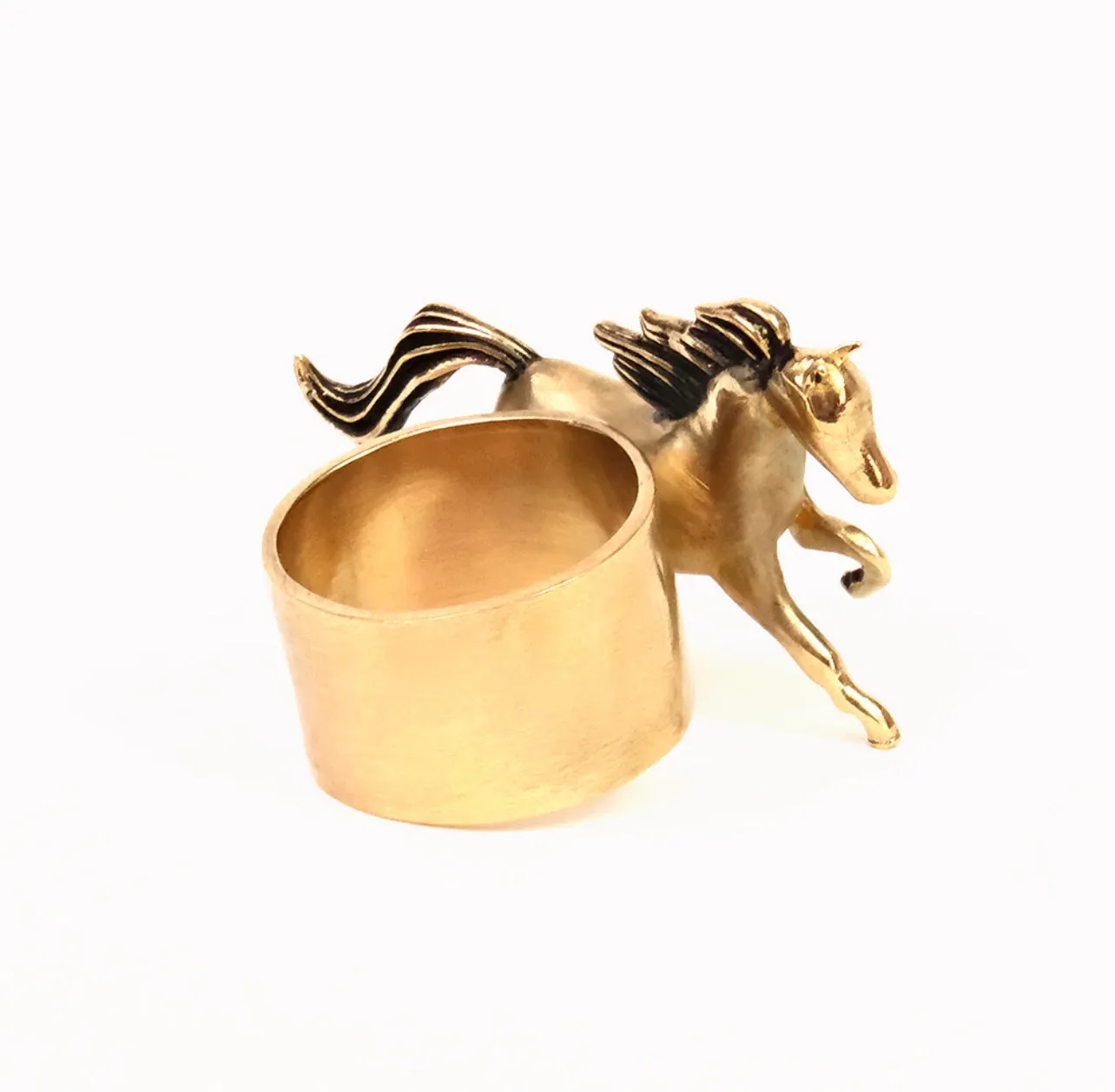 Horse Brass Bandana Slide Ring