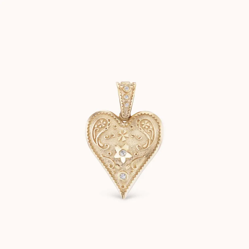 Medium Southwestern Heart Charm