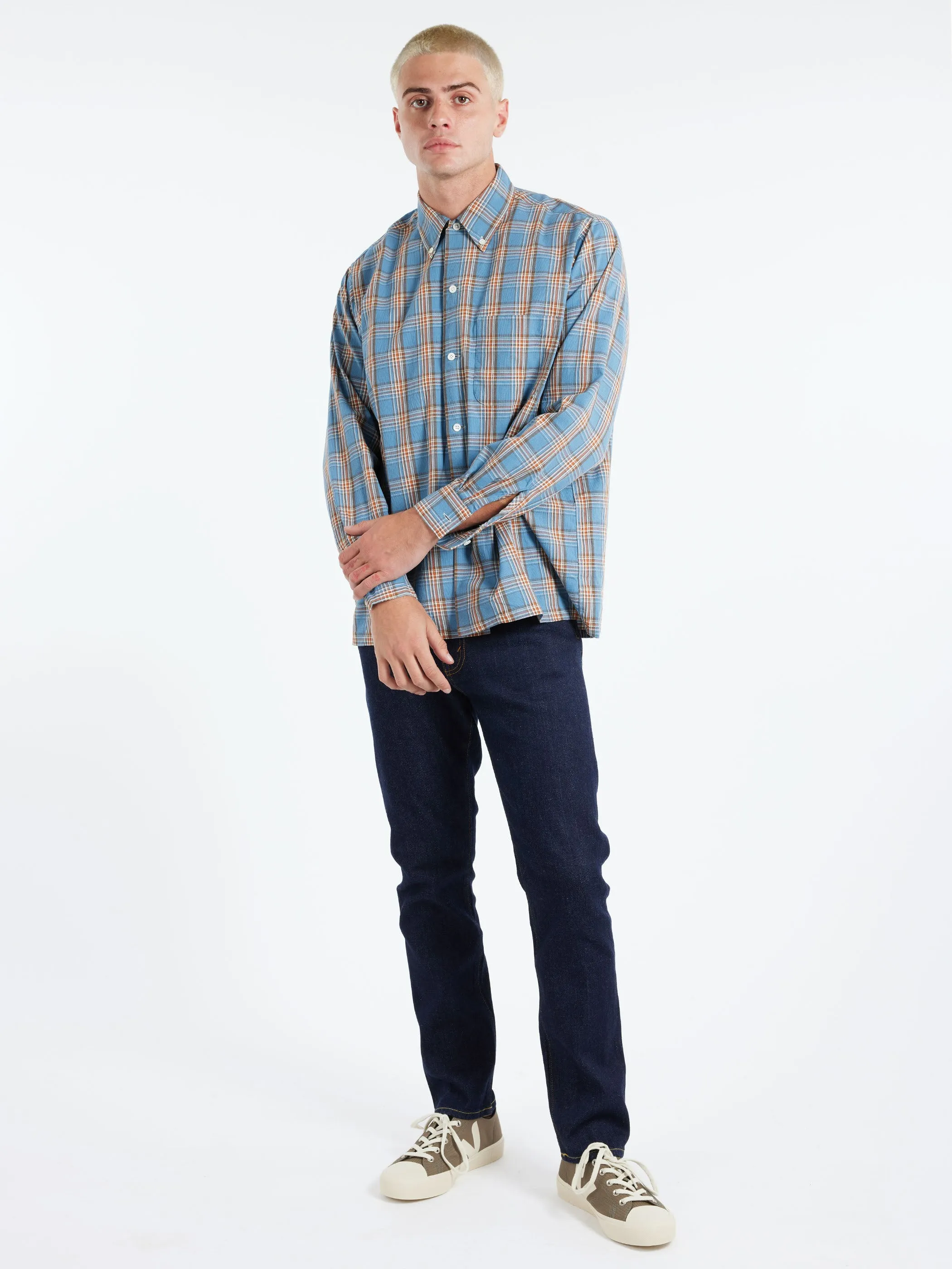 Panama Plaid Button Down Shirt