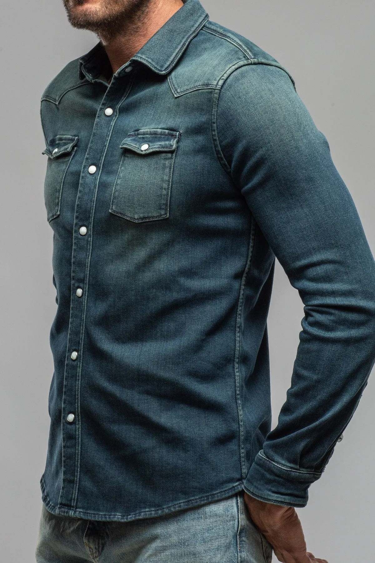 Roper Over-Dyed Western Snap Shirt In Cactus