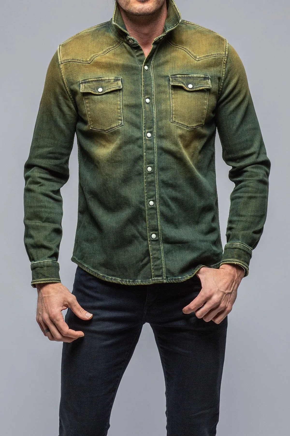 Roper Over-Dyed Western Snap Shirt In Ocra