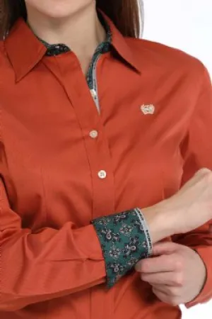 Women's Cinch Stripe Button-Down Western Long Sleeve - Copper